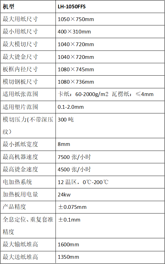 LH-1050FFS全自動(dòng)清廢燙金模切機(jī)(全息定位功能)